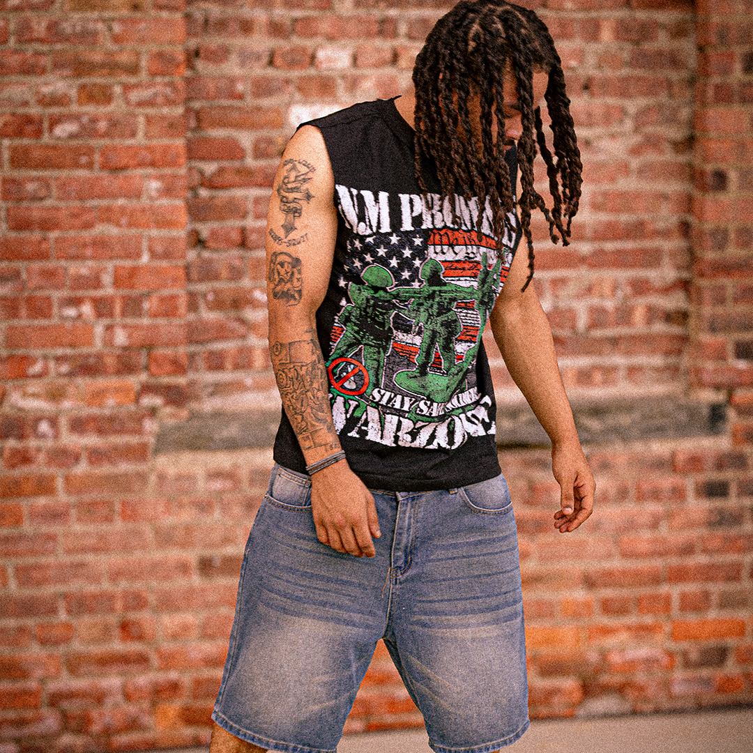 'warzone' cut off tee