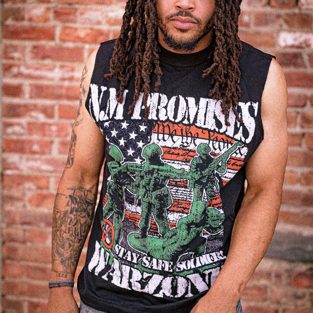 'warzone' cut off tee