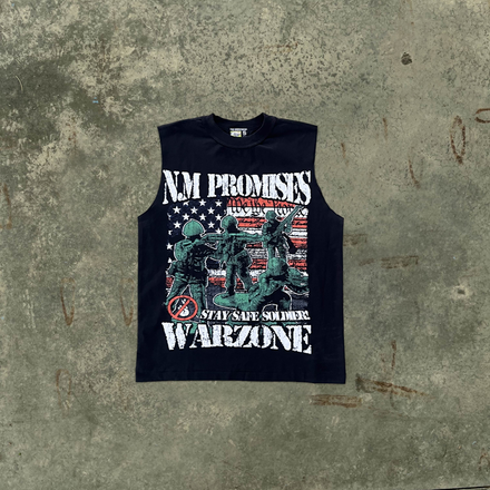 'warzone' cut off tee