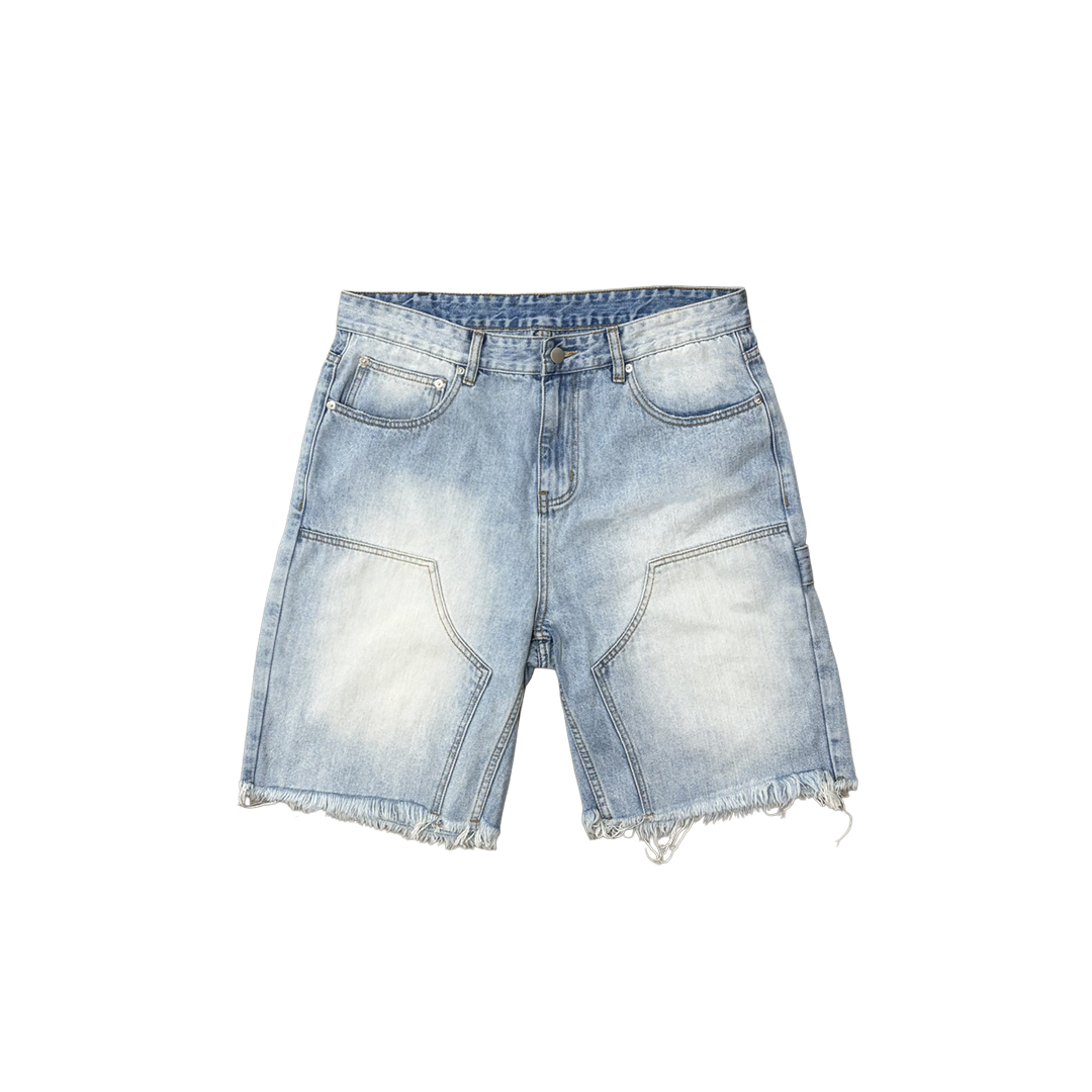 Double Knee Denim Shorts