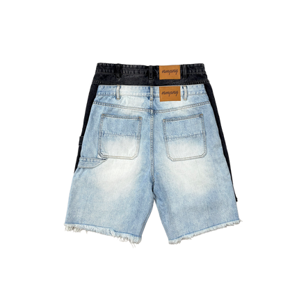 Double Knee Denim Shorts