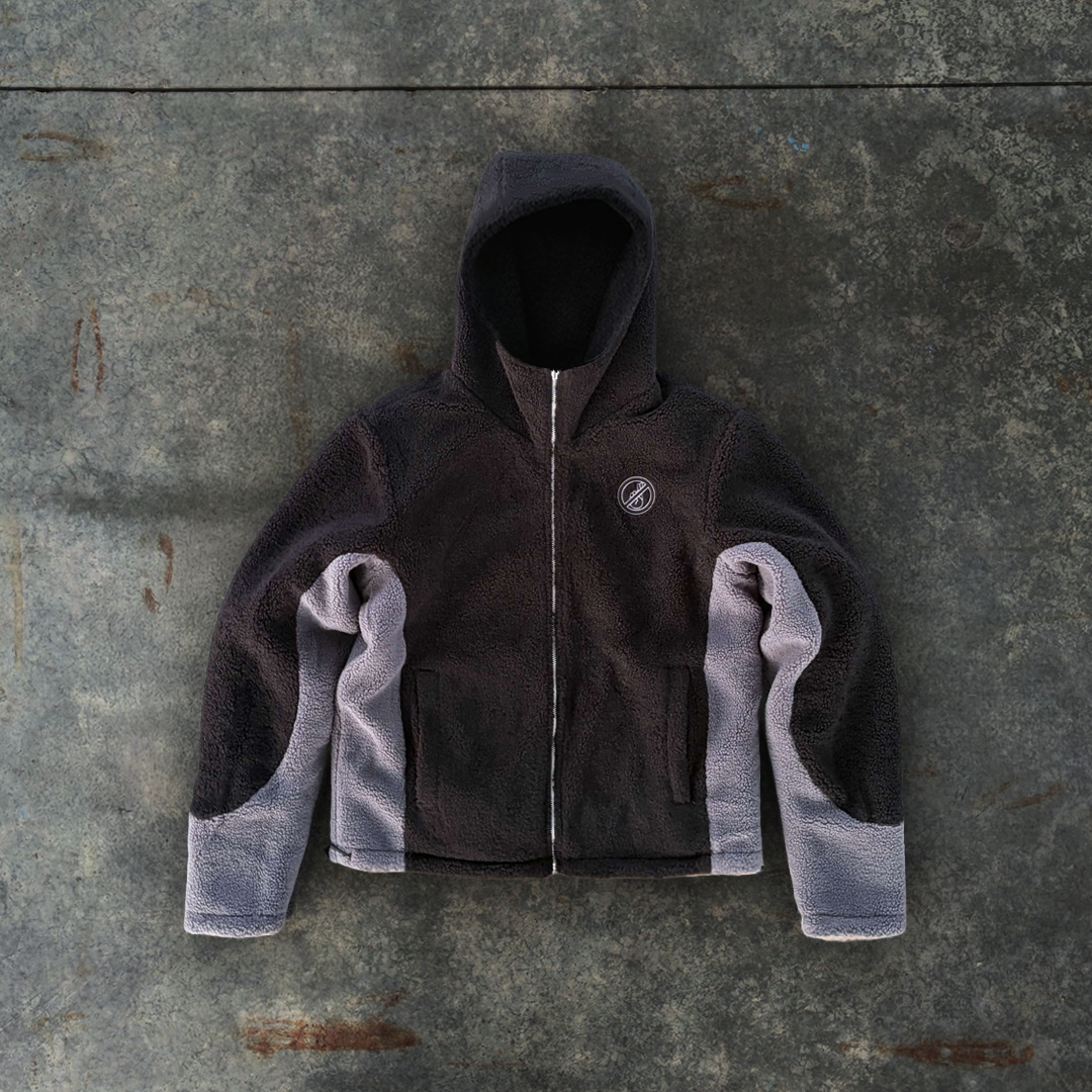 'nmp' fleece hoodie