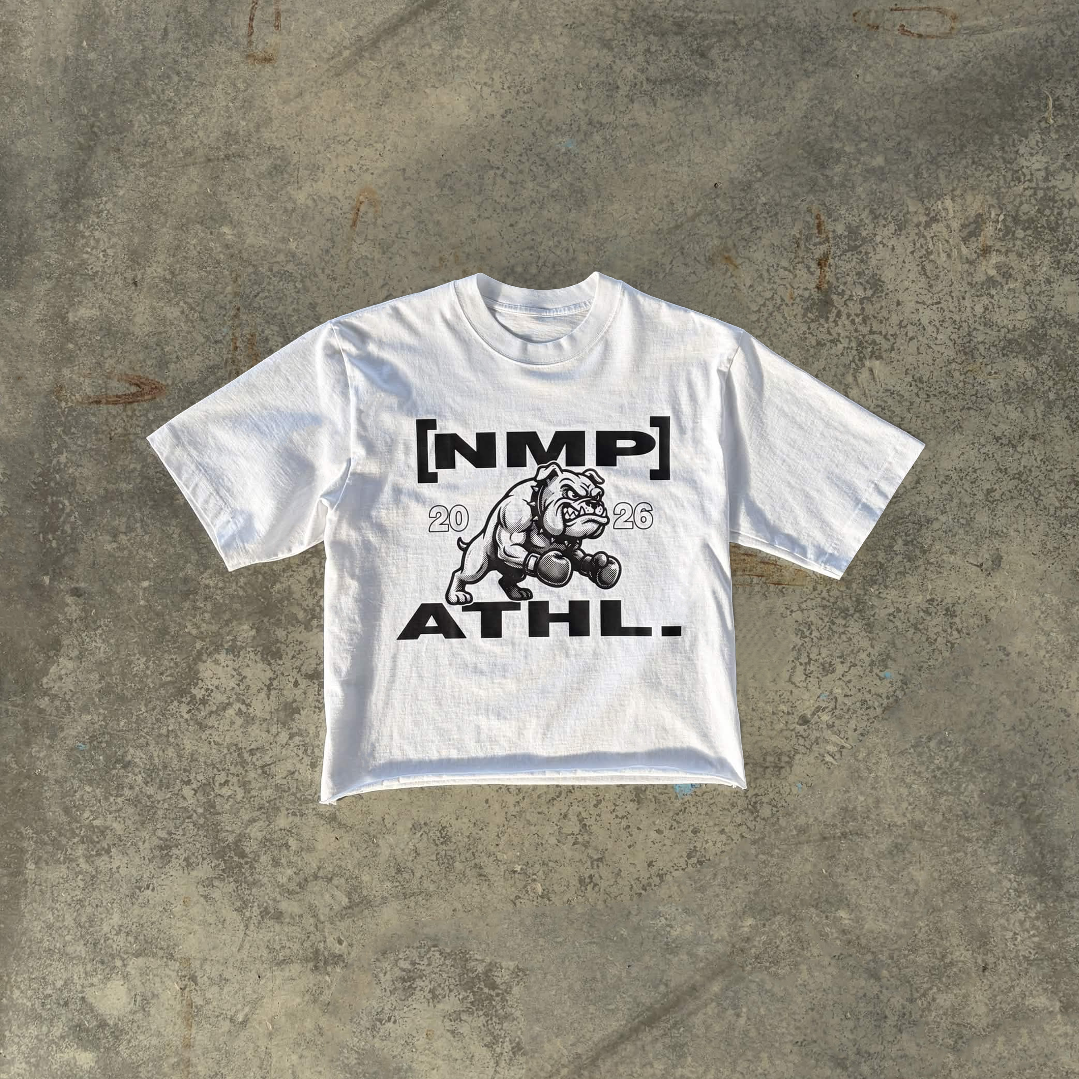 'athl' cropped tee